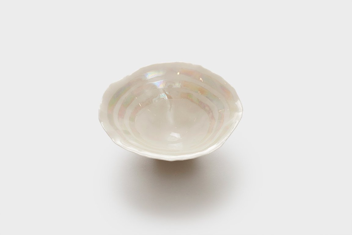 3 Stripes Mother of Pearl Pinch Pot (small)