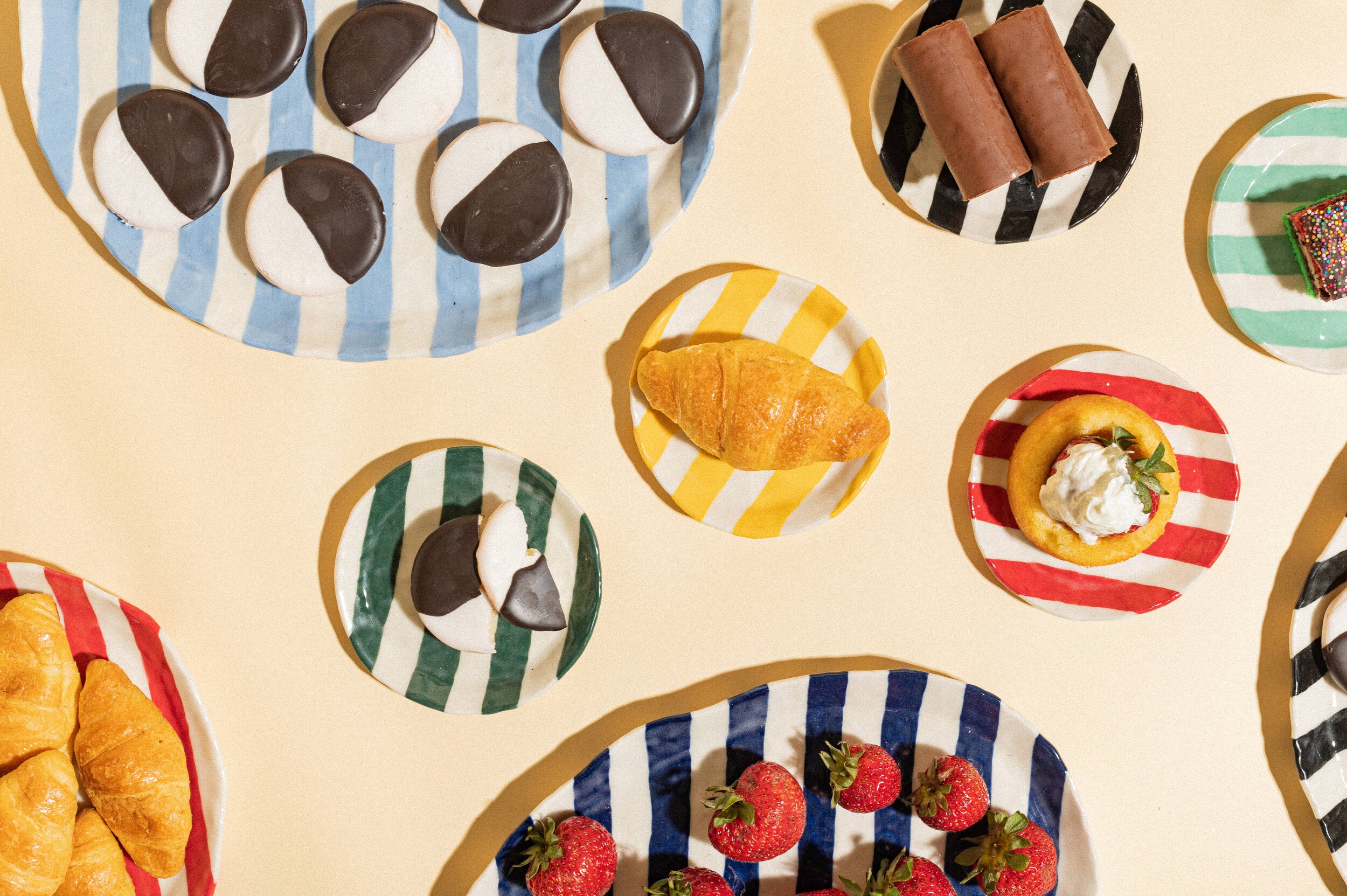 Painted Ribbon Plates