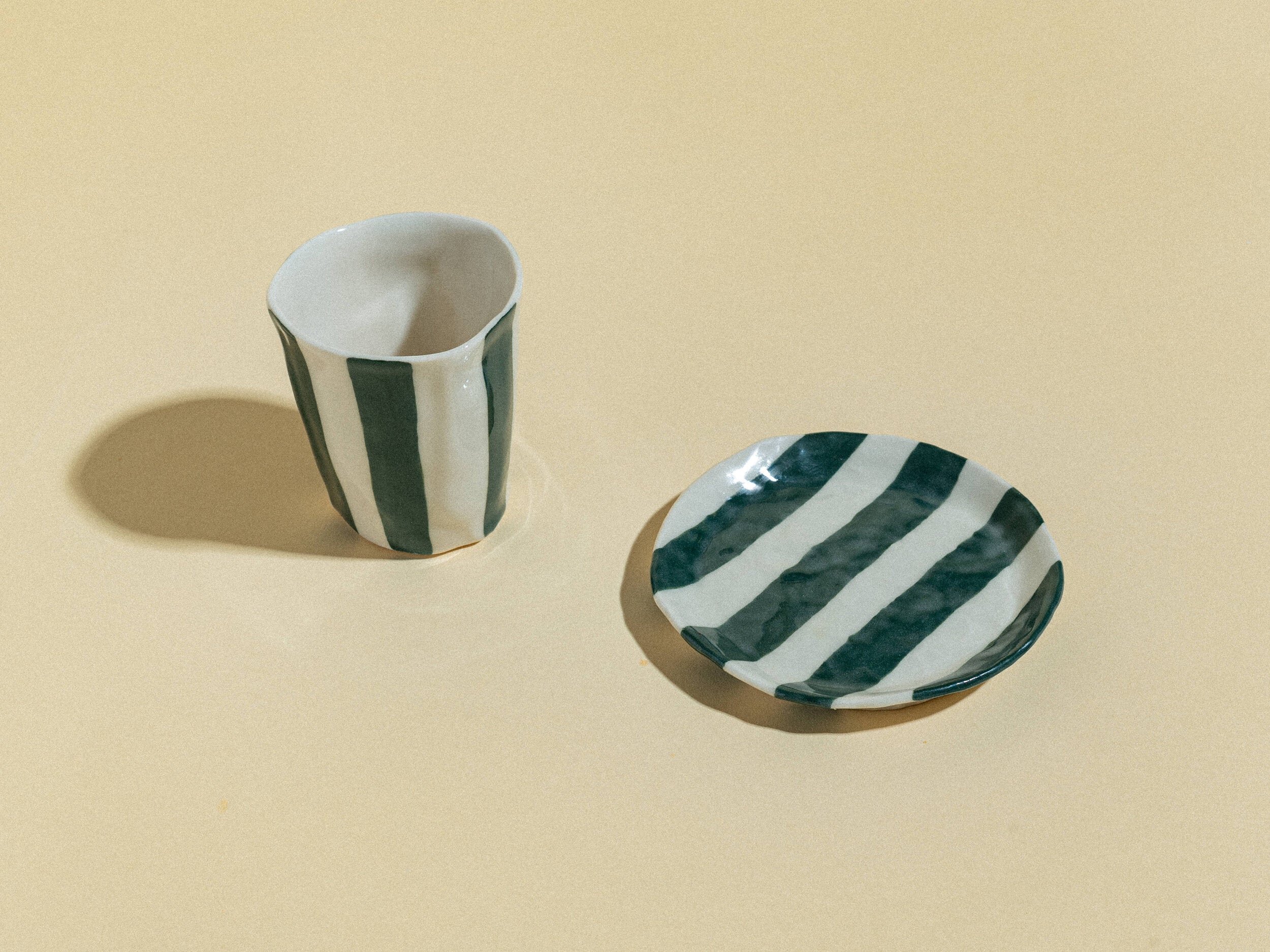 Painted Ribbon Plates