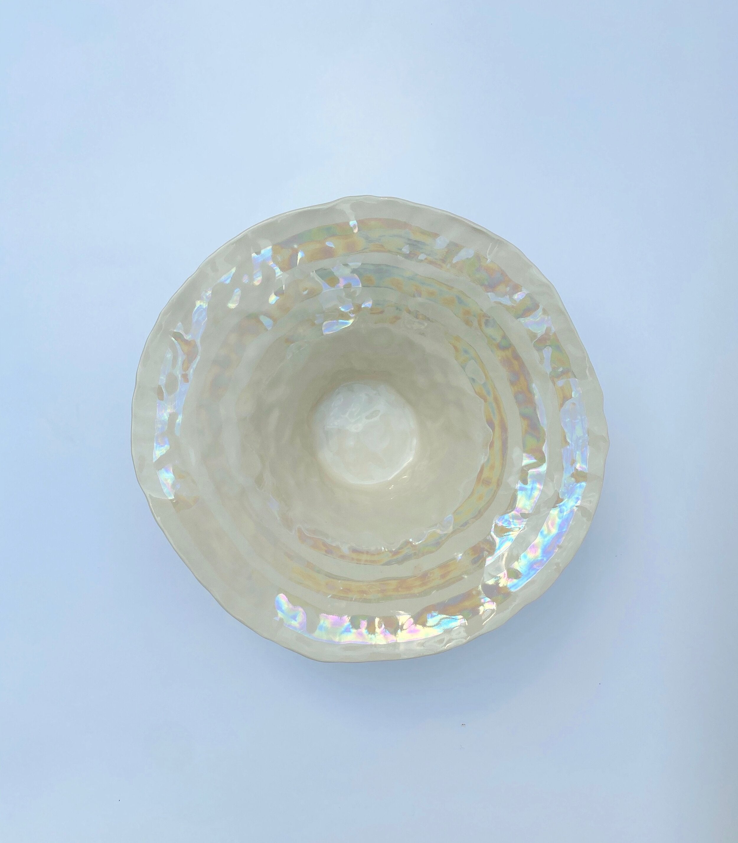 Medium 3 Stripes Mother of Pearl Pinch Pot