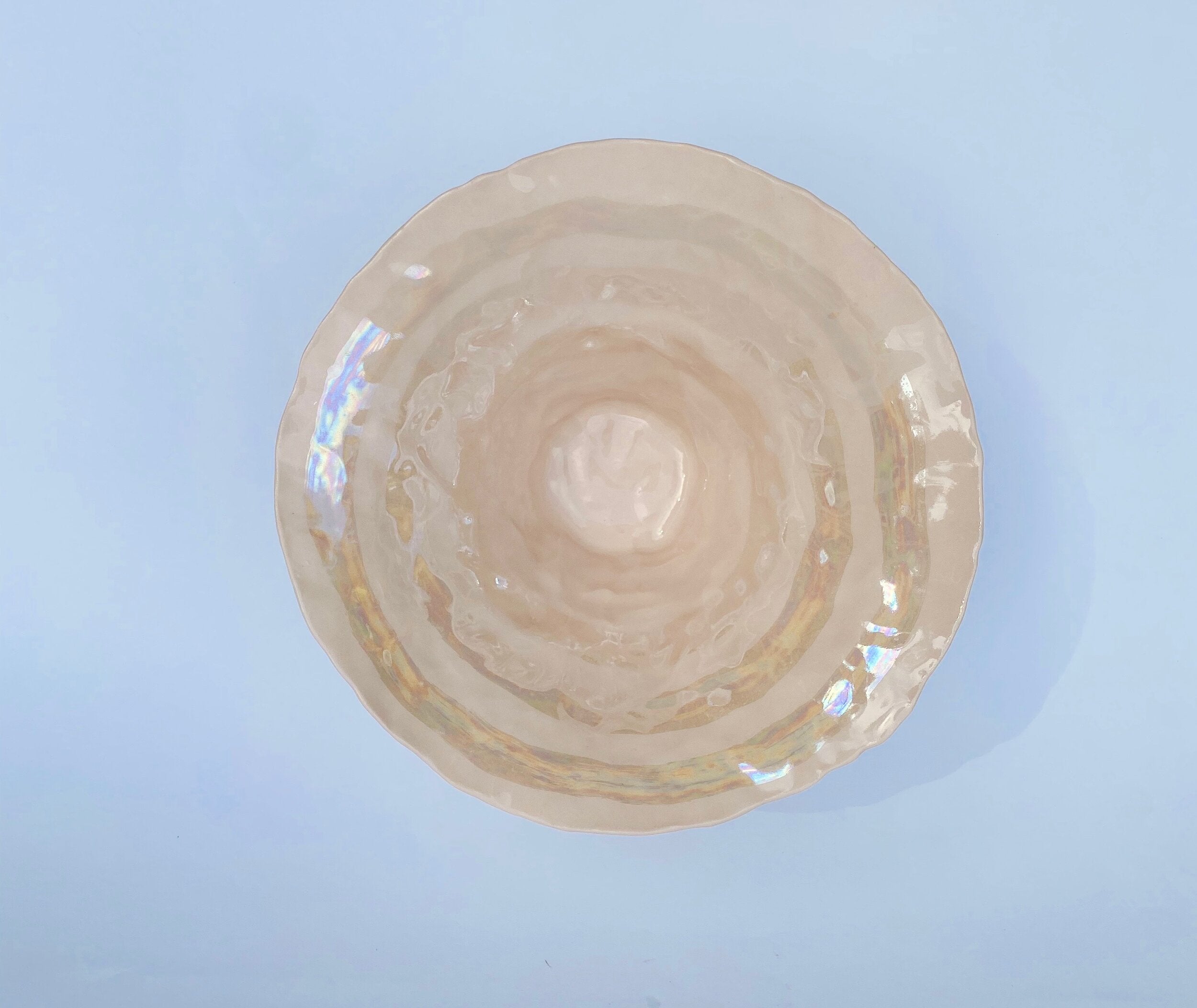 Medium 3 Stripes Mother of Pearl Pinch Pot