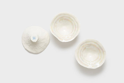 3 Stripes Mother of Pearl Pinch Pot (small)