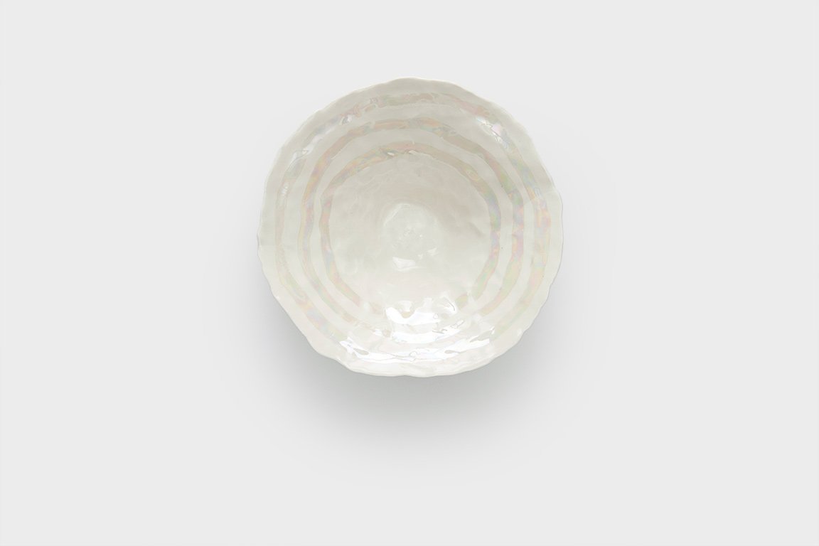 Medium 3 Stripes Mother of Pearl Pinch Pot