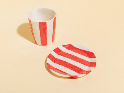 Painted Ribbon Plates