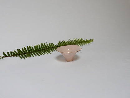 Ballet Pinch Pot with gold rim