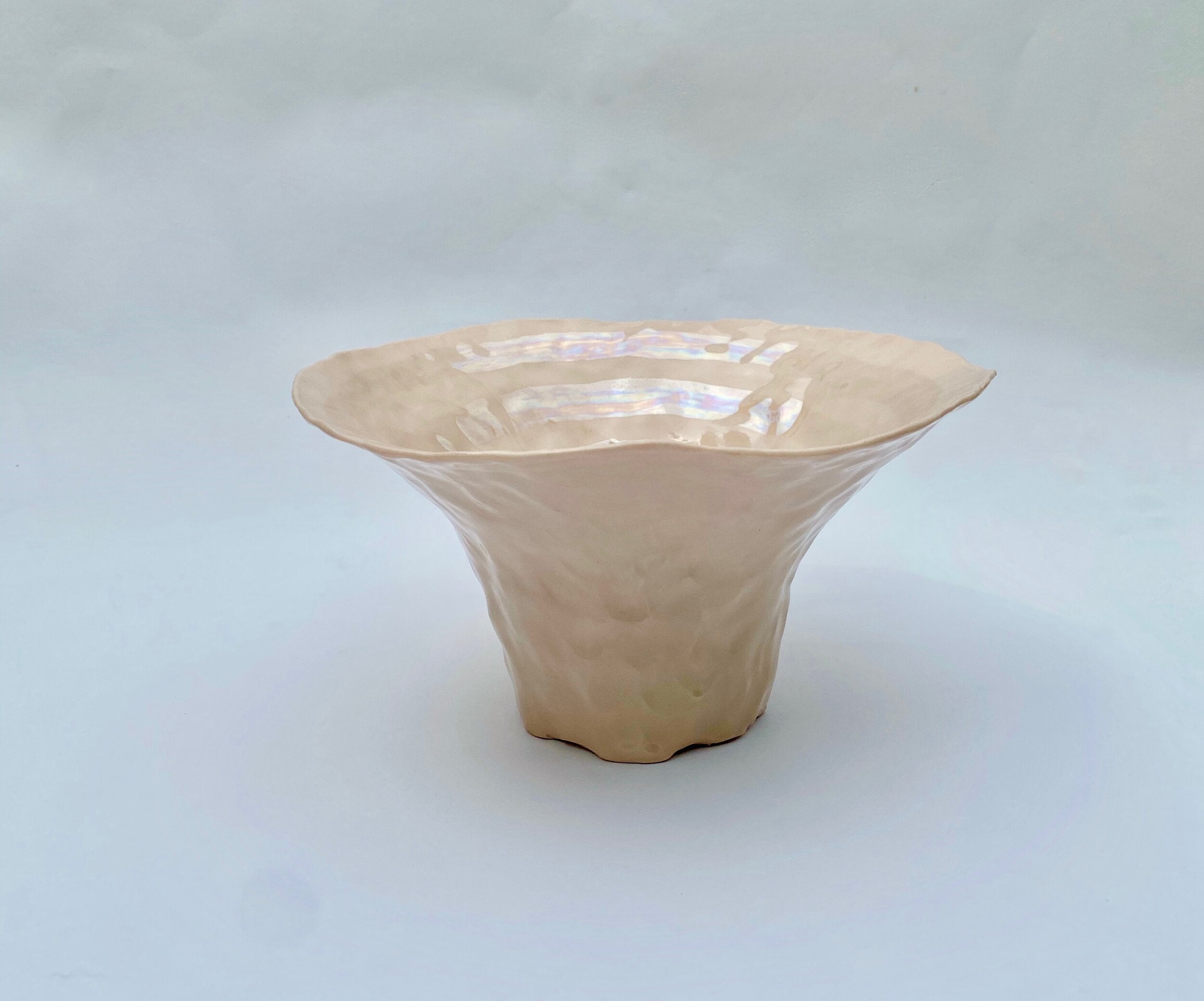Medium 3 Stripes Mother of Pearl Pinch Pot