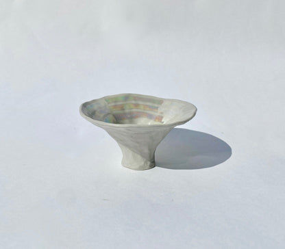 Grey Pinch Pot with Mother of Pearl (small)