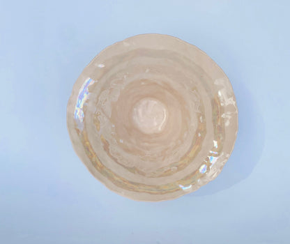 Medium 3 Stripes Mother of Pearl Pinch Pot