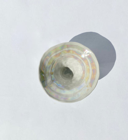 Grey Pinch Pot with Mother of Pearl (small)